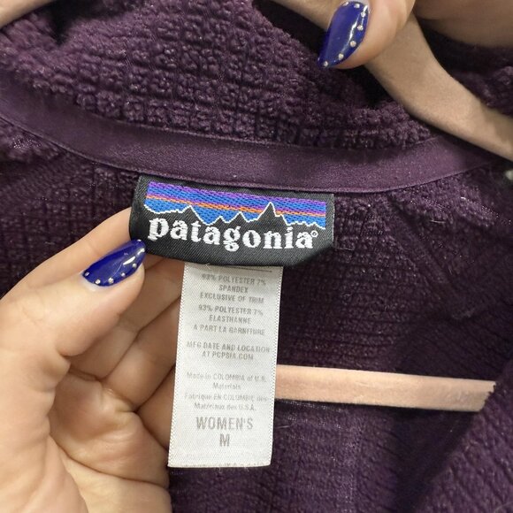 Patagonia R1 Fleece Pullover Womens Medium Purple Quarter Zip Base Layer Top - Picture 2 of 10